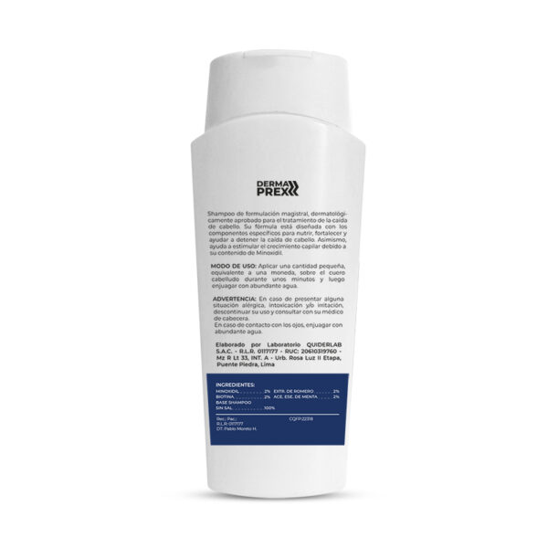 Shampoo Dermatológico Control Caída del Cabello – 350 ml - Imagen 3