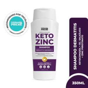 Shampoo Dermatológico Control de Grasitud y Picazón – Ketozinc 350 ml