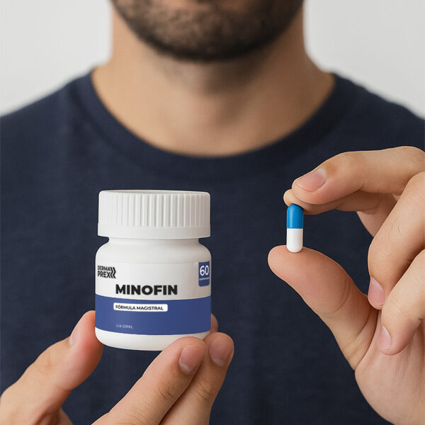 Tratamiento para alopecia androgénica en etapas iniciales- Minofin en cápsulas con Minoxidil y Finasteride- 60 caps - Imagen 3
