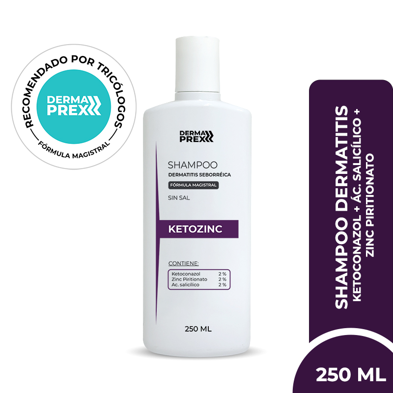 KETOZINC-250.jpg Shampoo Dermatológico Control de Grasitud y Picazón – Ketozinc 250 ml - Image 1